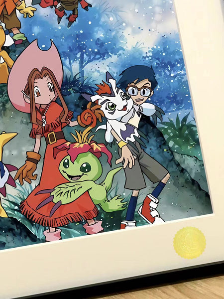 Xing Kong Studio - Main Characters of Digimon & Digital Monsters Poster Frame