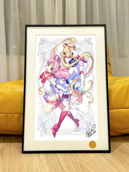 Xing Kong Studio - Usagi Tsukino & Chibiusa Poster Frame