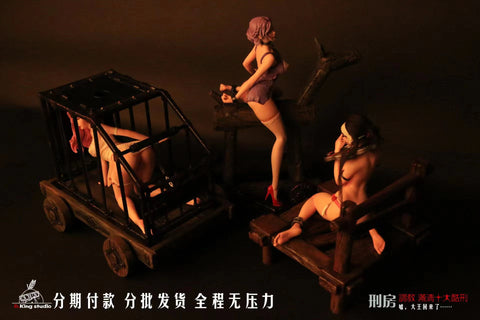 Dking Studio x D Ji Studio - Donkey's Punishment - Pan Jinlian [Version A] / Birdcage Punishment - Xiao Baicai [Version B] / Shackles and Execution Platform - Su Sanqi Released [Version C]