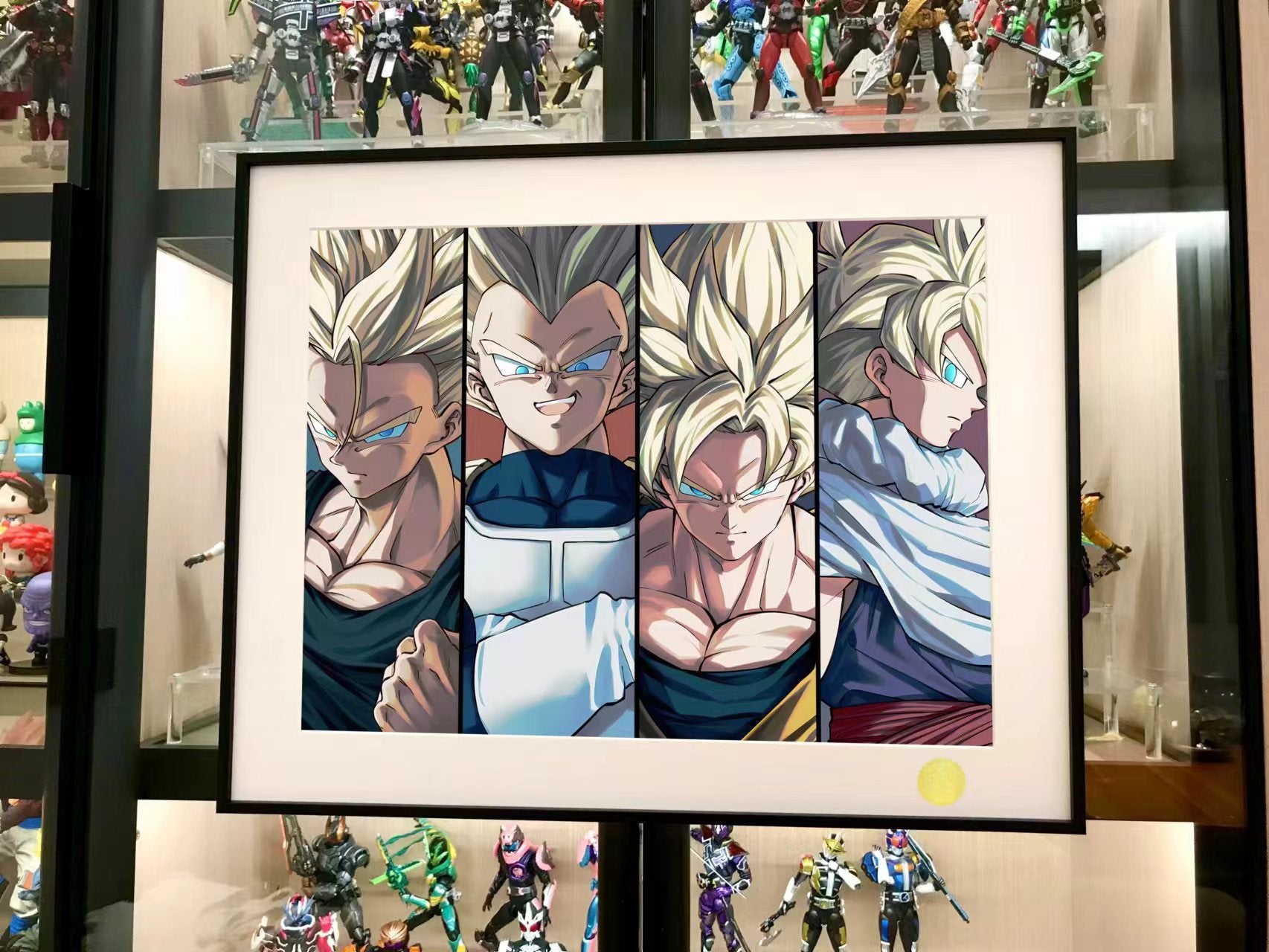 Xing Kong Studio - Super Saiyan (Goku, Vegeta, Gohan & Trunks) Poster Frame