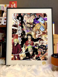 Xing Kong Studio - Characters of Straw Hat Pirates Poster Frame