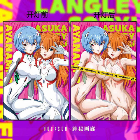 Mystical Art x Ronson - Rei Ayanami & Asuka Langley Soryu Light Guide Poster Frame [2 Variants]