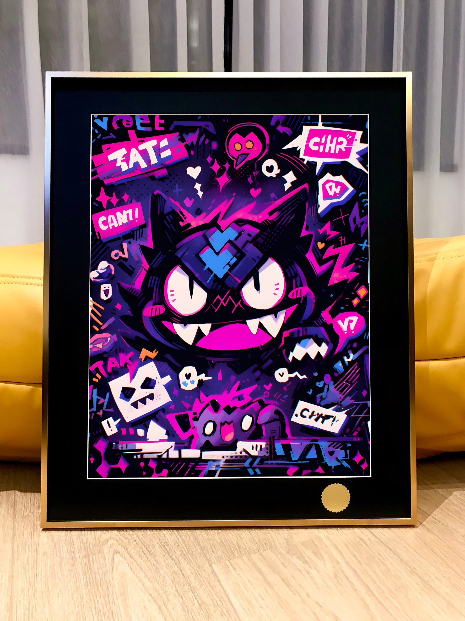 Xing Kong Studio - Graffiti Gengar Poster Frame