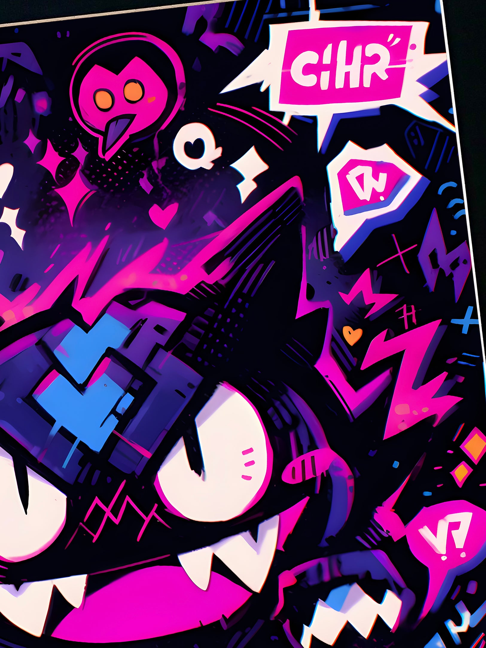 Xing Kong Studio - Graffiti Gengar Poster Frame
