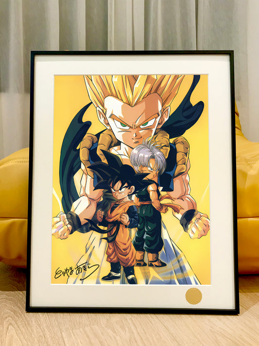 Xing Kong Studio - Gotenks, Trunks & Son Goten Poster Frame