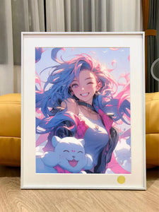 Xing Kong Studio - The Starry-Eyed Songstress Seraphine Poster Frame