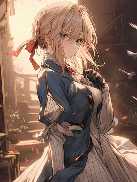 Xing Kong Studio - Violet Evergarden with Rose Poster Frame