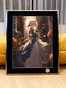 Xing Kong Studio - Violet Evergarden with Rose Poster Frame