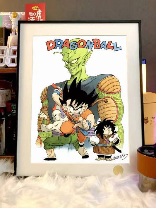 Xing Kong Studio - Piccolo, Son Goku, Tien Shinhan & Yajirobe Poster Frame