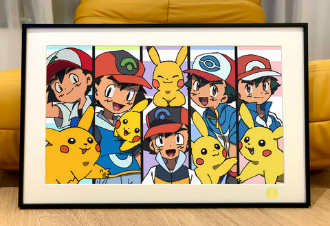 Xing Kong Studio - Ash Ketchum & Pikachu Poster Frame