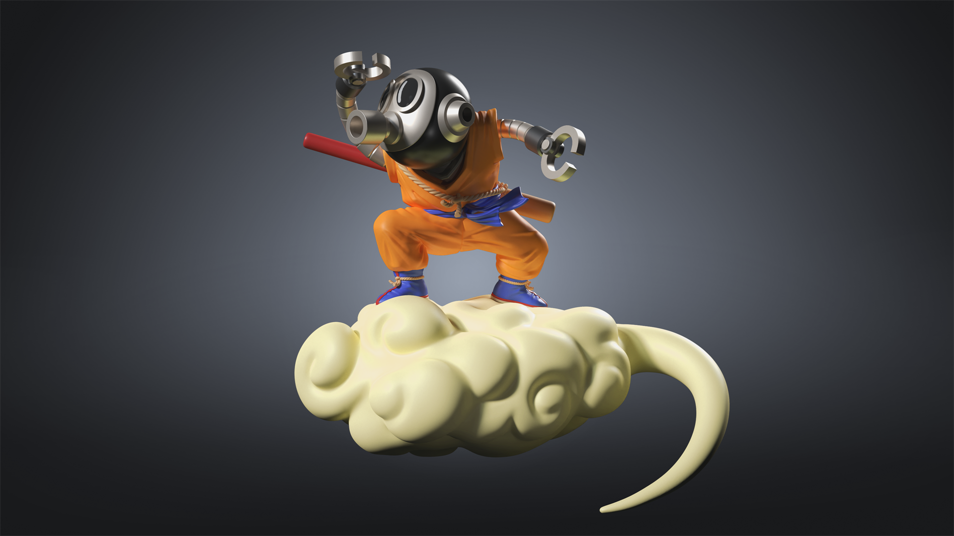 Little Monster Studio - Akira Toriyama Cosplay Riding Cloud Son Goku [2 Variants]