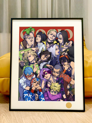 Xing Kong Studio - Characters of JoJo’s Bizarre Adventure: Golden Wind Poster Frame