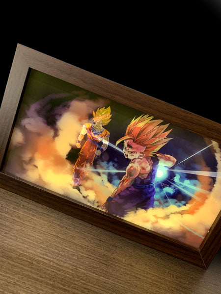 Mystical Art - Son Goku & Son Gohan Light Guide Poster Frame