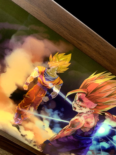 Mystical Art - Son Goku & Son Gohan Light Guide Poster Frame