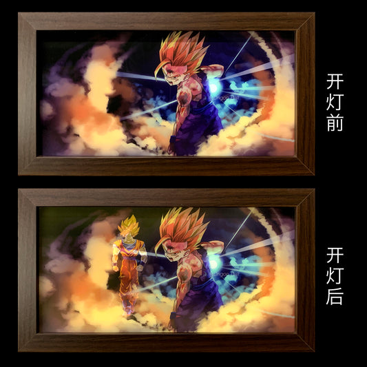 Mystical Art - Son Goku & Son Gohan Light Guide Poster Frame