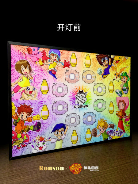 Mystical Art x Ronson - Light Guide Transformation 25th Anniversary Digivice Poster Frame