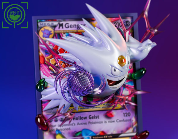 GEISHA Studio - White Mega Gengar Coming Out From Pokemon Card