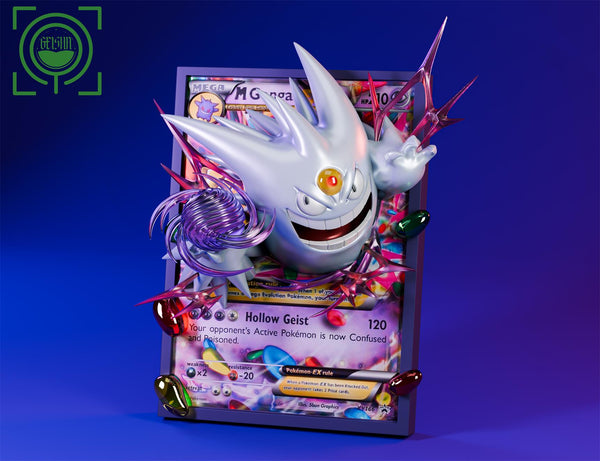 GEISHA Studio - White Mega Gengar Coming Out From Pokemon Card