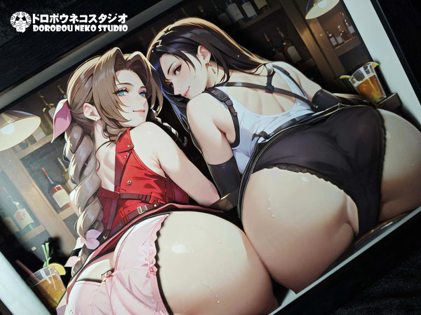 Dorobou Neko Studio - Tifa Lockhart & Aerith Gainsborough 3D Poster Frame [DSMP-003]