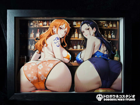 Dorobou Neko Studio - Nami & Nico Robin 3D Poster Frame [DSMP-004]