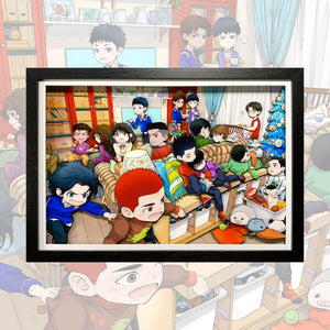 Mystical Art - Childhood Shohoku Team 3D Poster Frame