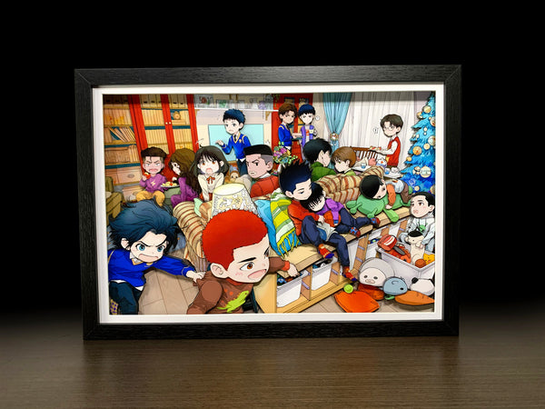 Mystical Art - Childhood Shohoku Team 3D Poster Frame