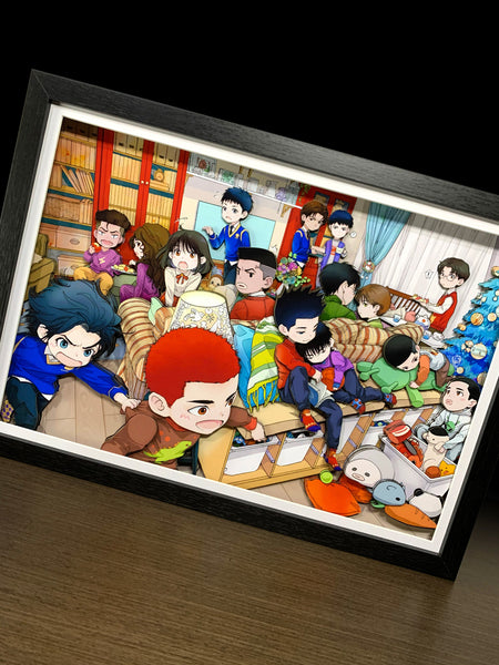 Mystical Art - Childhood Shohoku Team 3D Poster Frame