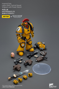 JOYTOY - Imperial Fists Legion MkIII Tactical Squad Sergeant with Power Sword [JT9046] / Imperial Fists Legion MkIII Tactical Squad Legionary with Legion Vexilla [JT9053]