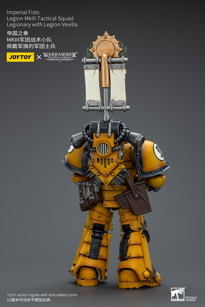 JOYTOY - Imperial Fists Legion MkIII Tactical Squad Sergeant with Power Sword [JT9046] / Imperial Fists Legion MkIII Tactical Squad Legionary with Legion Vexilla [JT9053]