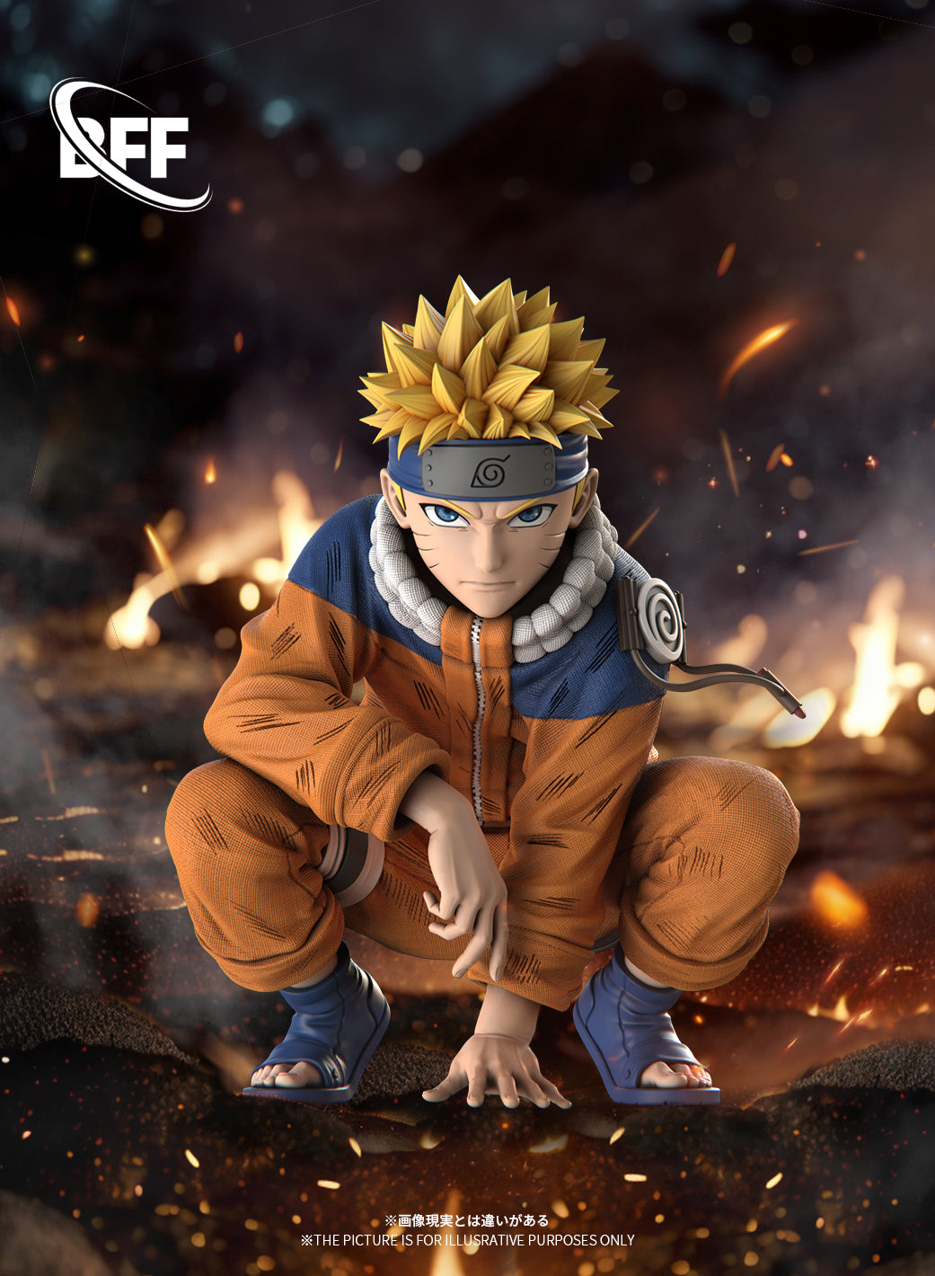 BFF Studio - Squatting Naruto Uzumaki 