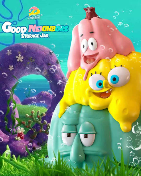 DP9 Studio - SpongeBob SquarePants & Patrick Star & Squilliam Fancyson Pumpkin Storage Jar Ver.