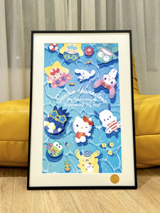 Xing Kong Studio - Swimming Pool Sanrio Poster Frame