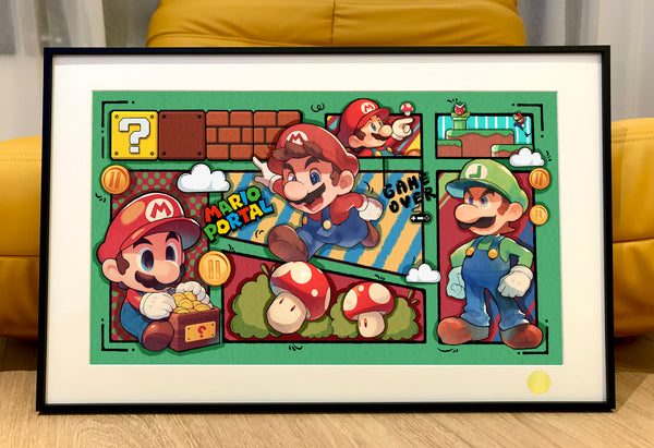 Xing Kong Studio - Manga Mario Poster Frame