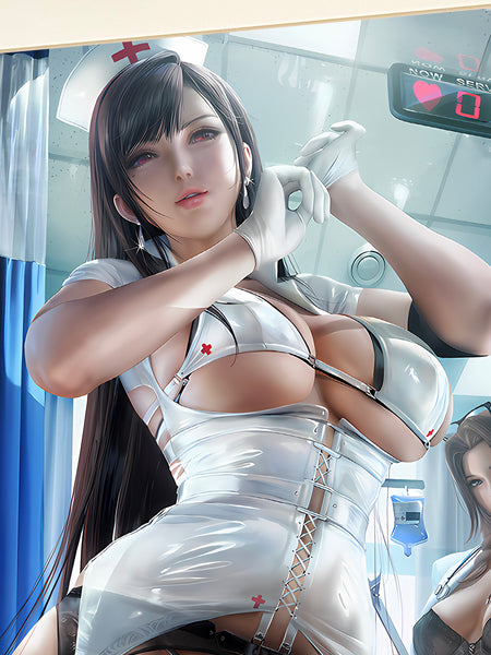 Xing Kong Studio - Tifa Lockhart & Aerith Gainsborough Nurse Ver. Poster Frame