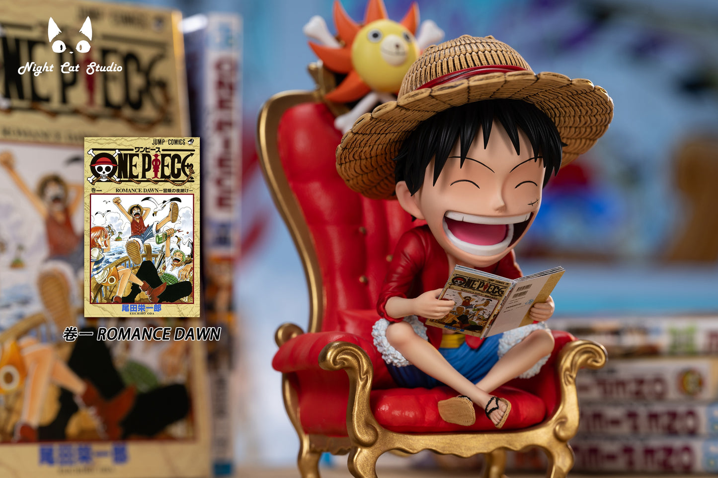 Night Cat Studio - Reading Comic Monkey D. Luffy [2 Variants]