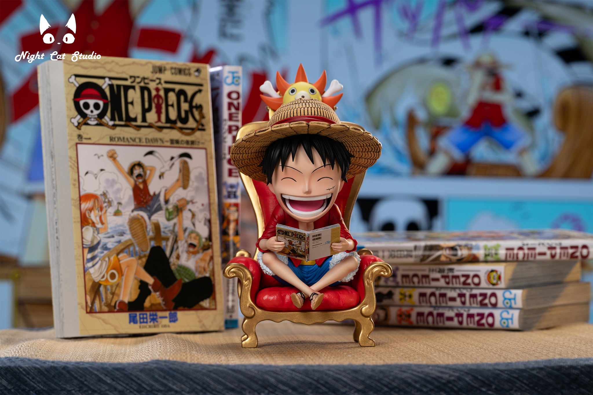 Night Cat Studio - Reading Comic Monkey D. Luffy [2 Variants]