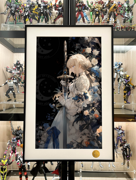 Xing Kong Studio - Artoria Pendragon Saber Flower Wall Ver. Poster Frame