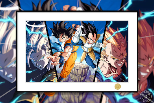 H-TWO Studio - Son Goku & Vegeta Poster Frame