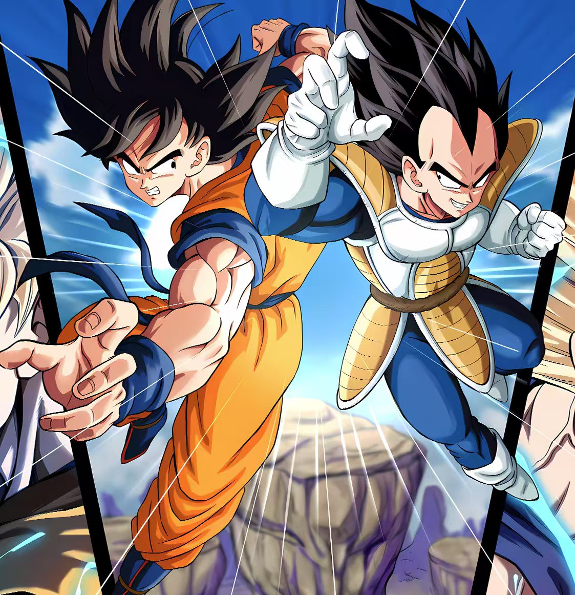 H-TWO Studio - Son Goku & Vegeta Poster Frame
