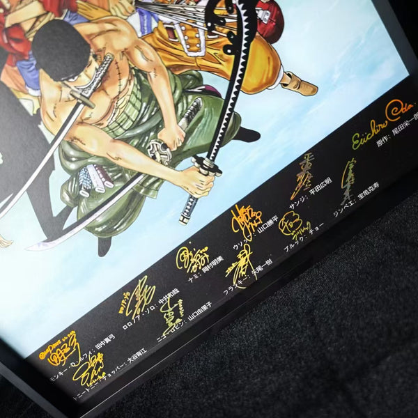 Kaitouken Koubou Studio - Straw Hat Crew With Voice Actor's Signatures Poster Frame [KKSP-001][2 Variants]