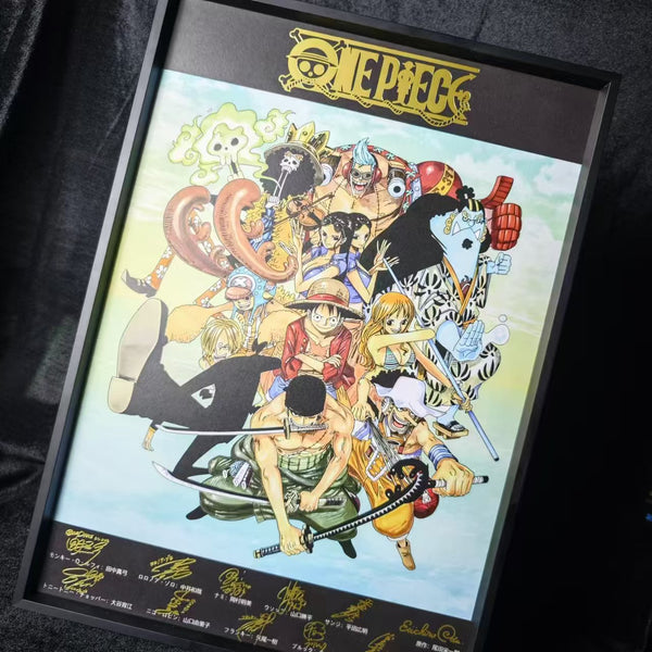 Kaitouken Koubou Studio - Straw Hat Crew With Voice Actor's Signatures Poster Frame [KKSP-001][2 Variants]