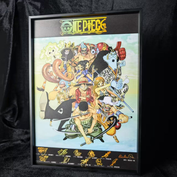 Kaitouken Koubou Studio - Straw Hat Crew With Voice Actor's Signatures Poster Frame [KKSP-001][2 Variants]