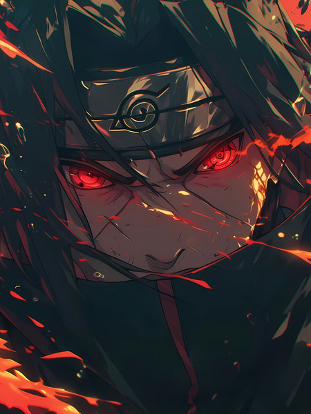 Xing Kong Studio - Flame Itachi Uchiha Poster Frame