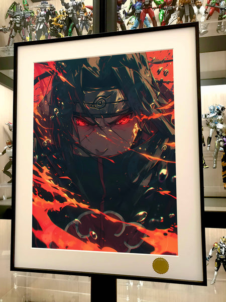 Xing Kong Studio - Flame Itachi Uchiha Poster Frame