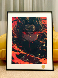 Xing Kong Studio - Flame Itachi Uchiha Poster Frame