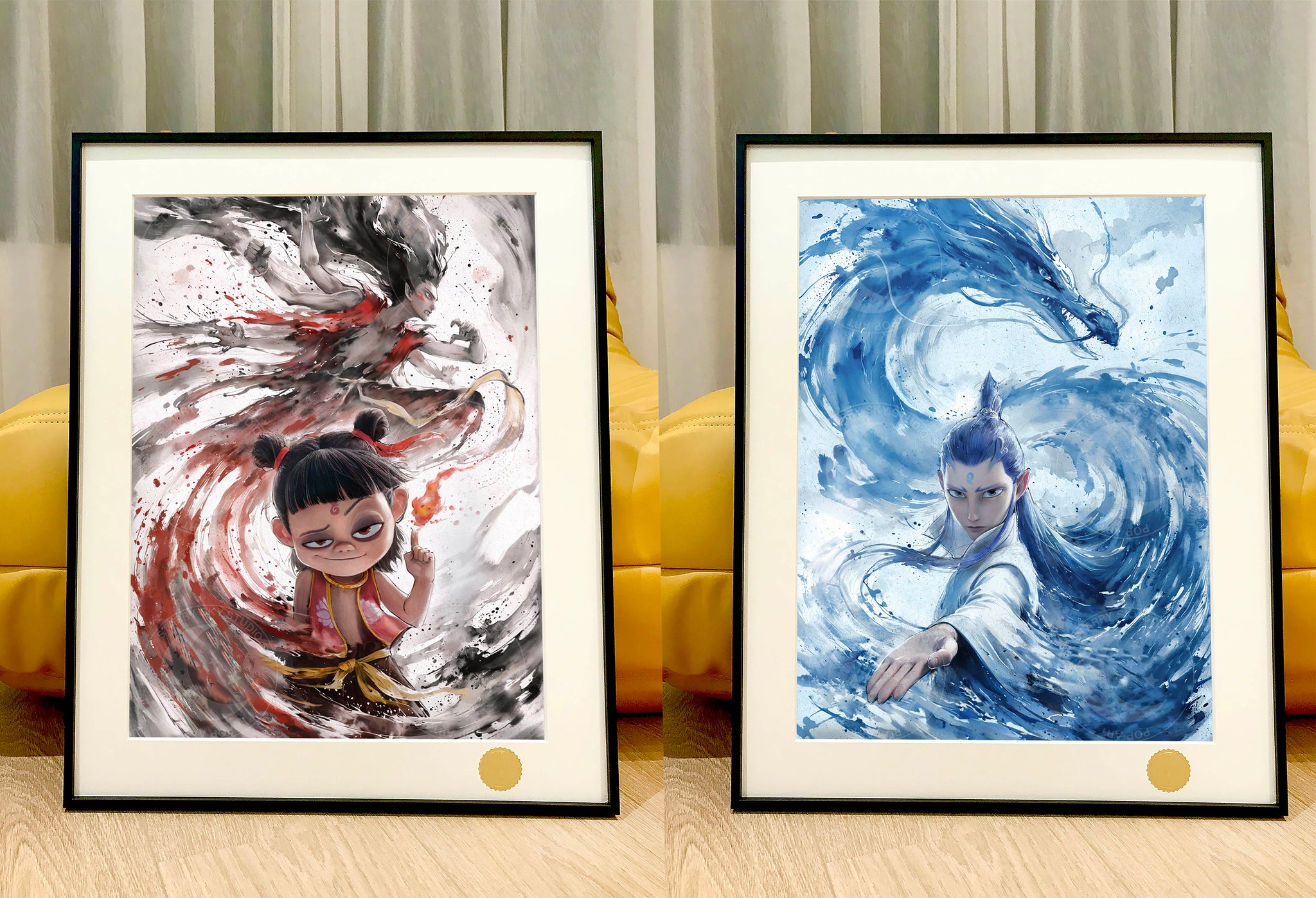 Xing Kong Studio - Ne Zha / Ao Bing Poster Frame