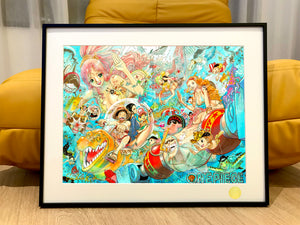 Xing Kong Studio - One Piece Fish-Man Island Charaters Poster Frame