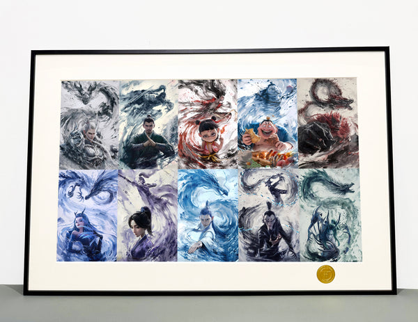 H-TWO Studio - Characters of Nezha: Demon Child Conquers the Sea Poster Frame