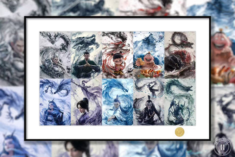 H-TWO Studio - Characters of Nezha: Demon Child Conquers the Sea Poster Frame