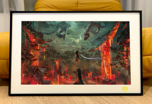 Xing Kong Studio - Shen Gongbao vs Three Dragons Poster Frame